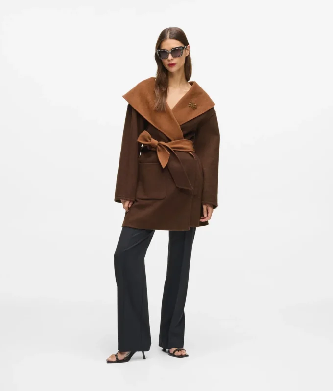 Abrigo reversible de mezcla de lana