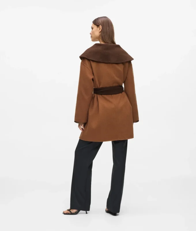 Abrigo reversible de mezcla de lana