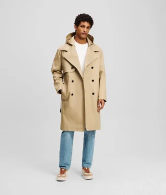 ABRIGO TRENCH CON CAPUCHA