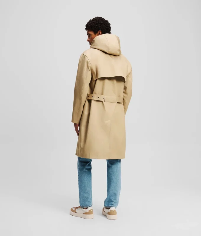 ABRIGO TRENCH CON CAPUCHA