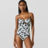 Bañador con estampado de abanicos