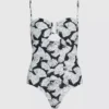 Bañador con estampado de abanicos