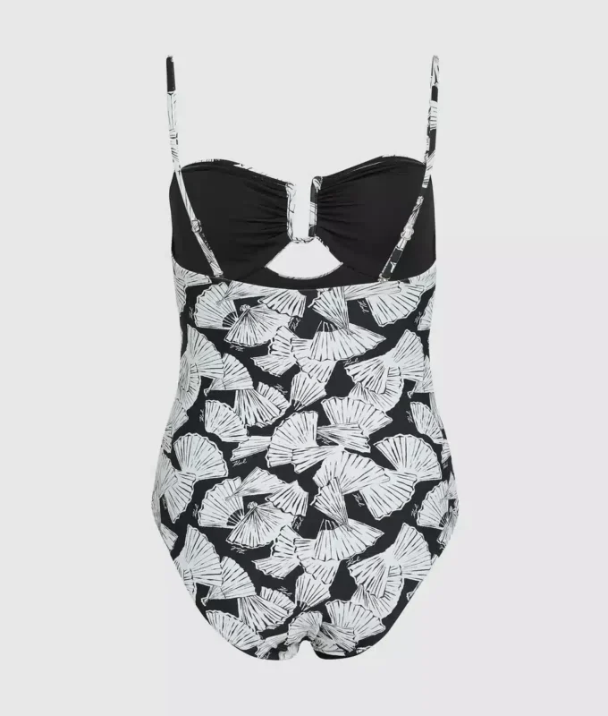 Bañador con estampado de abanicos