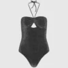 Bañador metálico con cuello halter