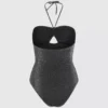 Bañador metálico con cuello halter