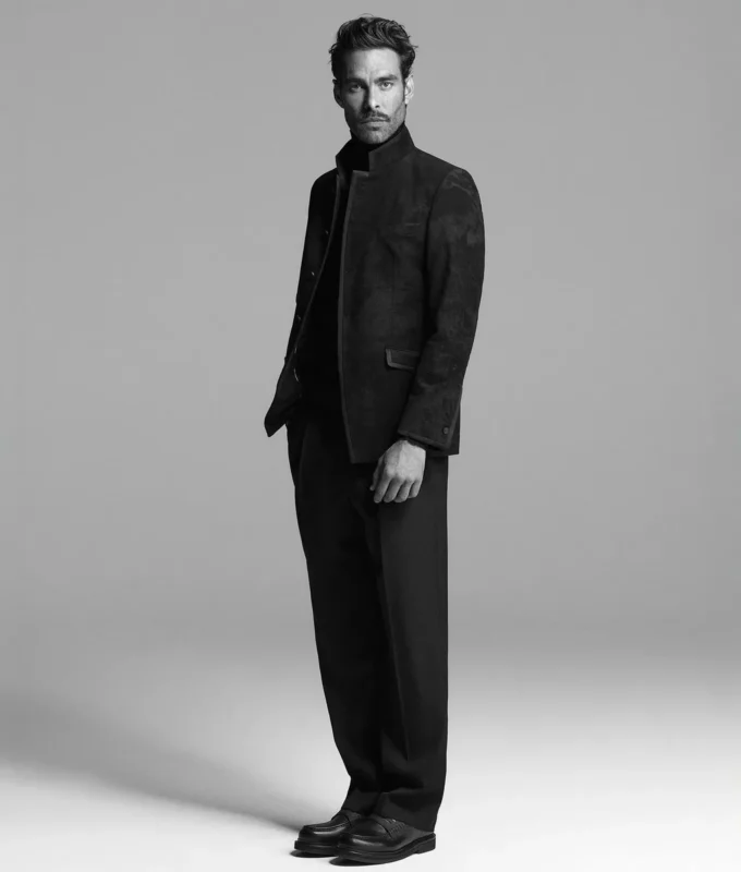 Blazer con cuello alto
