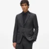 Blazer con cuello de satén