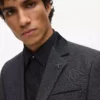 Blazer con cuello de satén