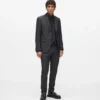 Blazer con cuello de satén