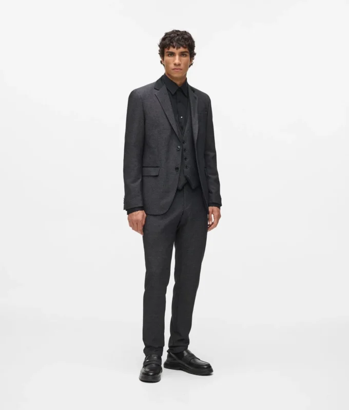 Blazer con cuello de satén