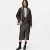 Blazer de piel sintética desgastada