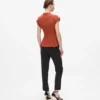 BLUSA DE MANGA CORTA CON NUDO