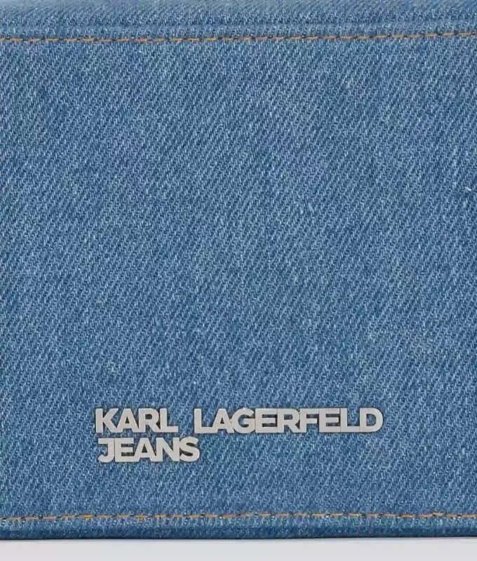 BOLSA PARA CÁMARA DE DENIM CON LOGOTIPO METÁLICO
