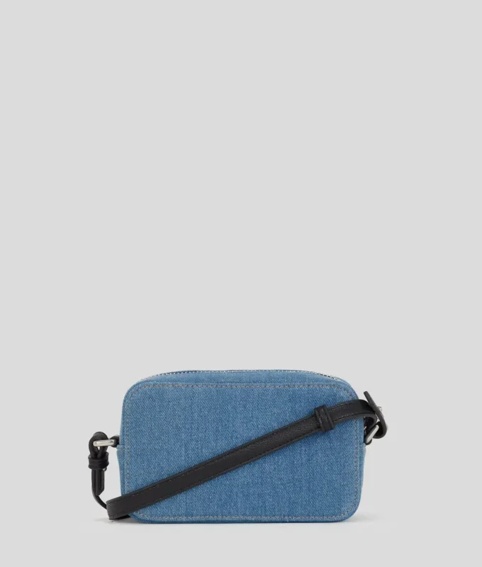 BOLSA PARA CÁMARA DE DENIM CON LOGOTIPO METÁLICO