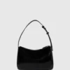Bolso bandolera brillante con logotipo