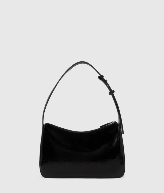 Bolso bandolera brillante con logotipo
