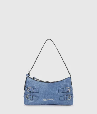 Bolso bandolera de denim con hebillas
