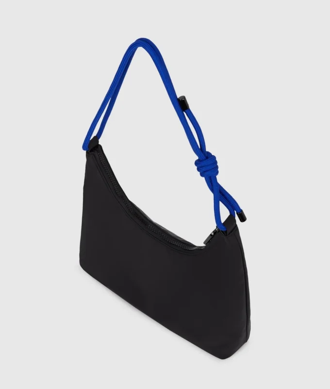 Bolso bandolera de nailon con cordón
