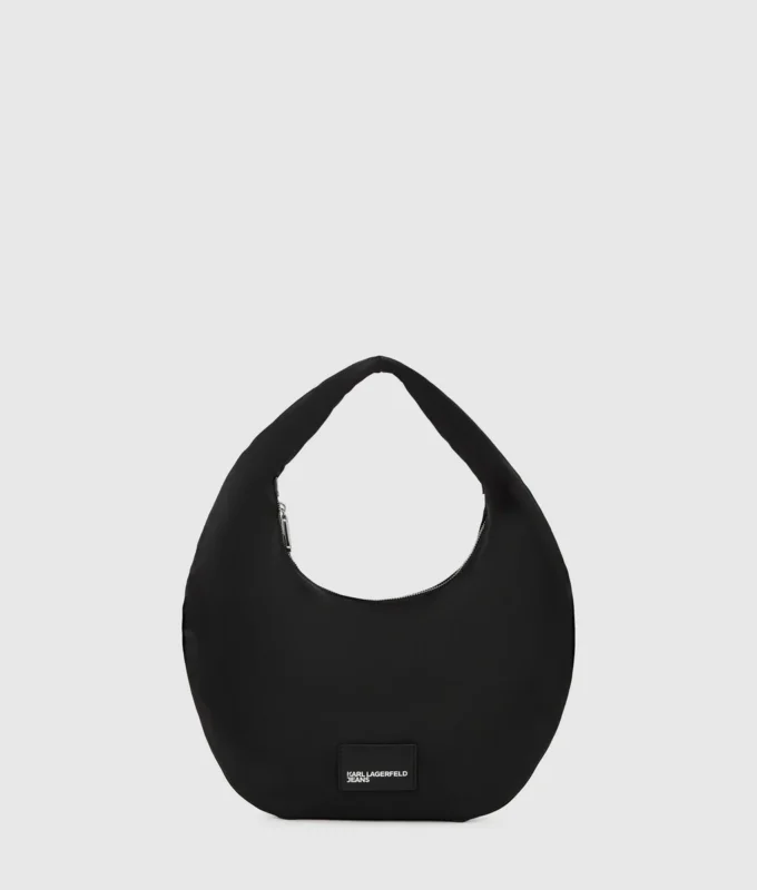 Bolso bandolera de nylon brillante
