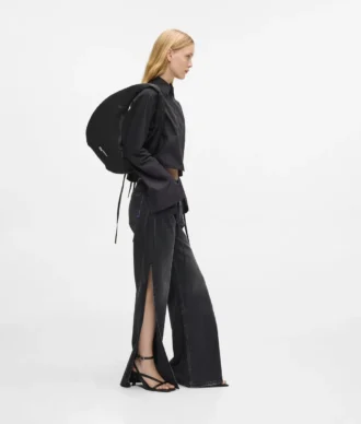 Bolso bandolera de nylon brillante