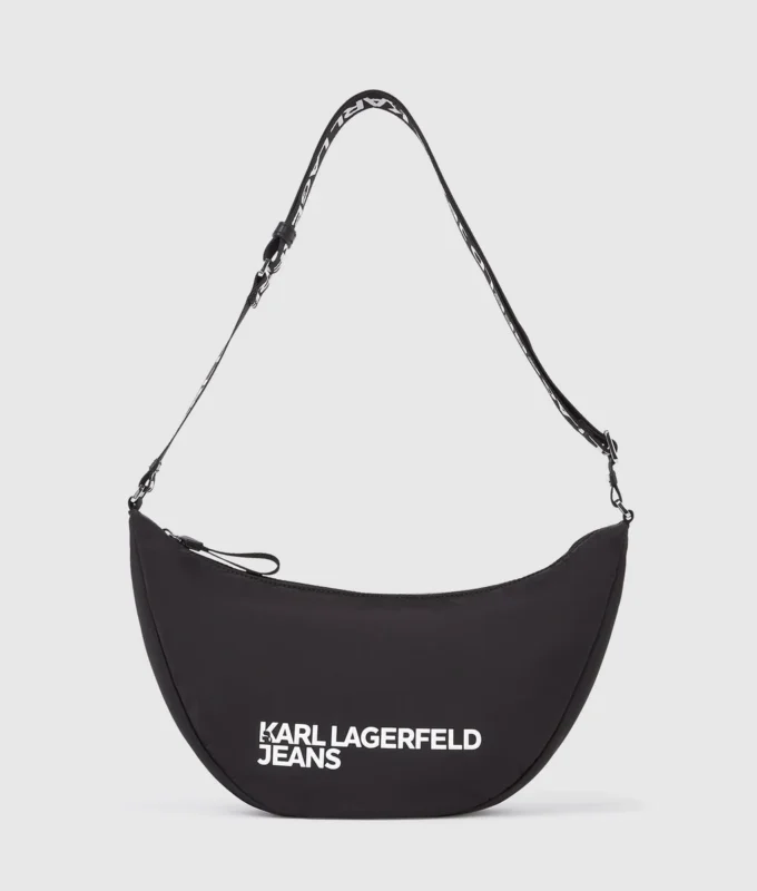 Bolso bandolera de nylon con logotipo