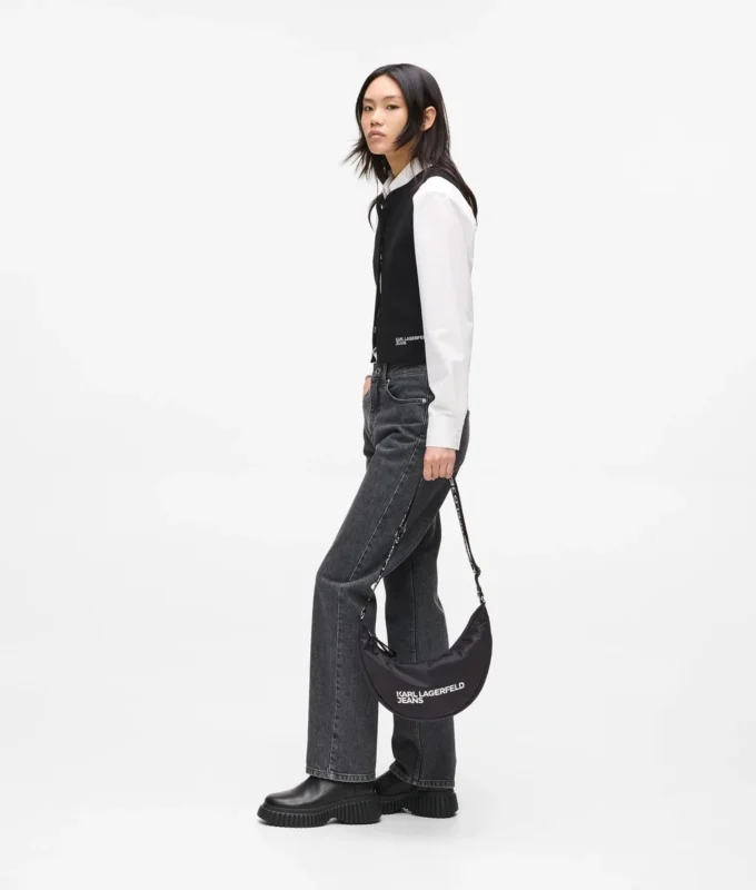 Bolso bandolera de nylon con logotipo