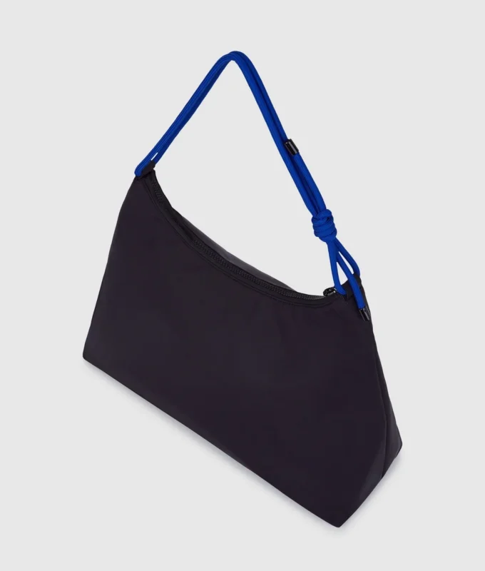Bolso bandolera grande de nailon con cordón