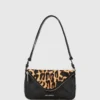 Bolso bandolera K/Hardware con estampado de leopardo