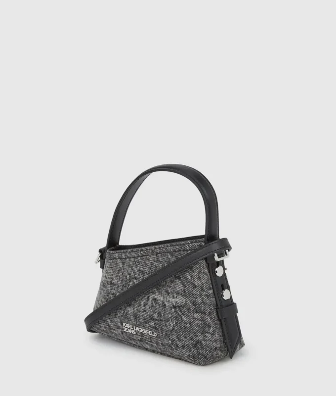 Bolso bandolera mini Geo de denim