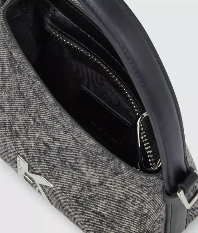 Bolso bandolera mini Geo de denim
