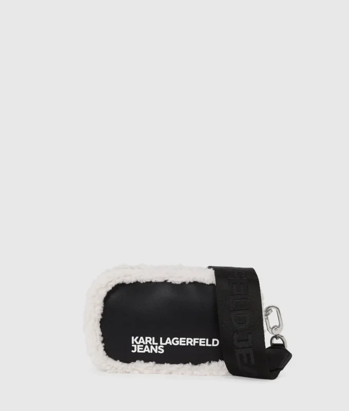 Bolso bandolera para cámara de piel de oveja