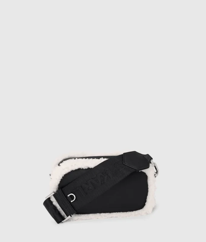 Bolso bandolera para cámara de piel de oveja