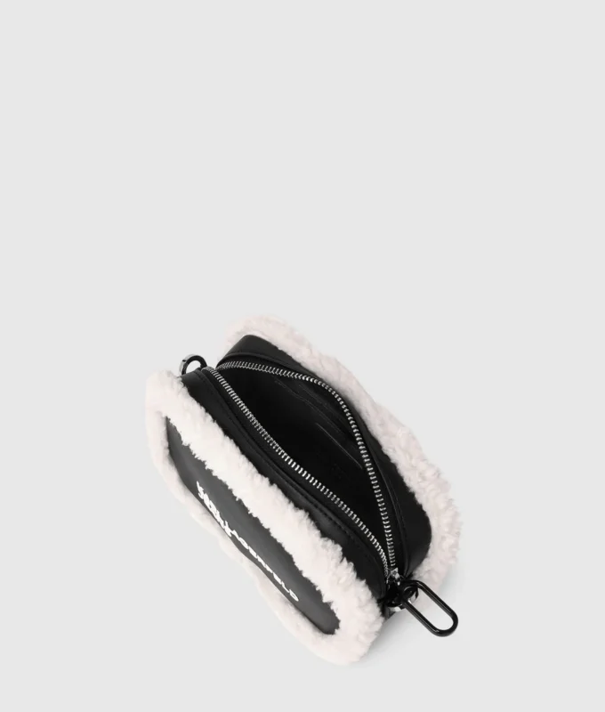 Bolso bandolera para cámara de piel de oveja