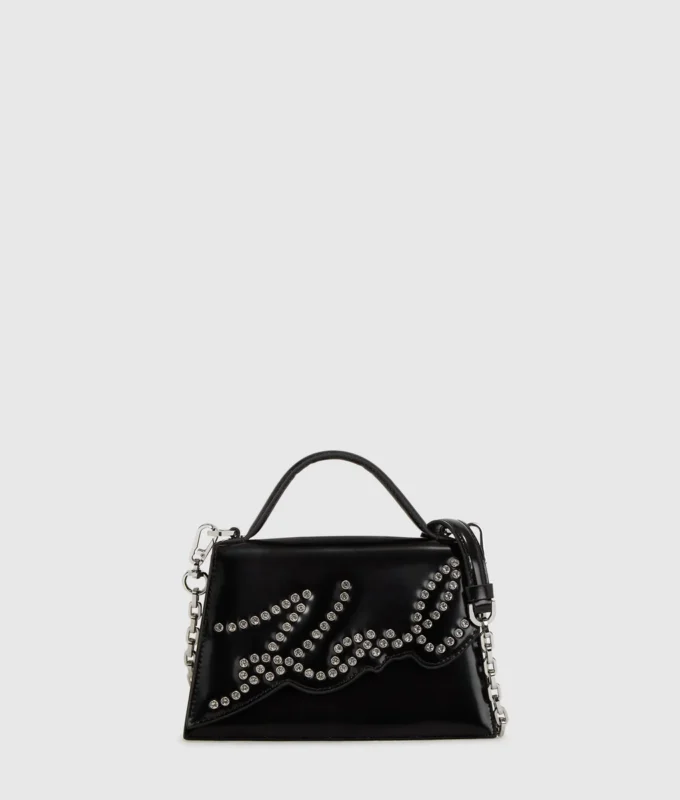 Bolso bandolera pequeño con tachuelas K/Signature