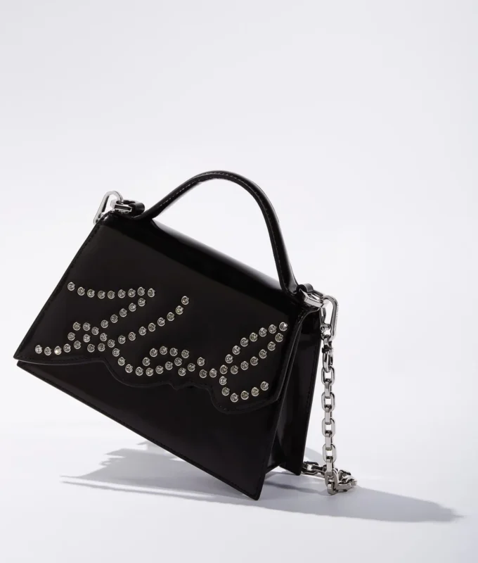 Bolso bandolera pequeño con tachuelas K/Signature