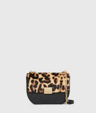 Bolso bandolera pequeño K/Forever con estampado de leopardo