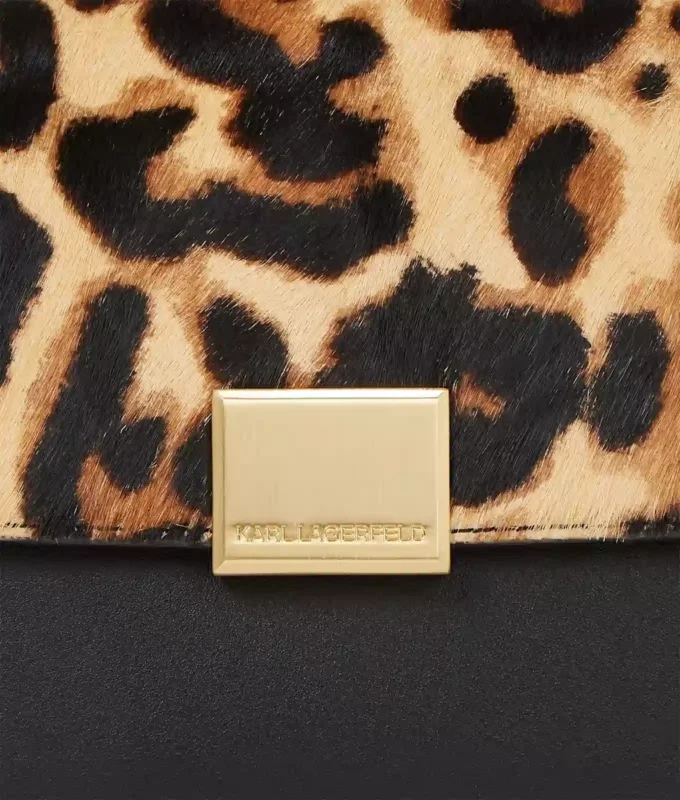 Bolso bandolera pequeño K/Forever con estampado de leopardo