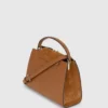 Bolso con asa superior de ante K/Signature