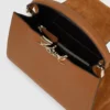 Bolso con asa superior de ante K/Signature