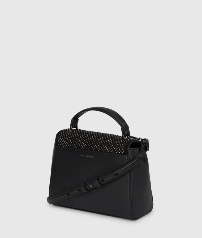 Bolso con asa superior y pedrería K/Autograph