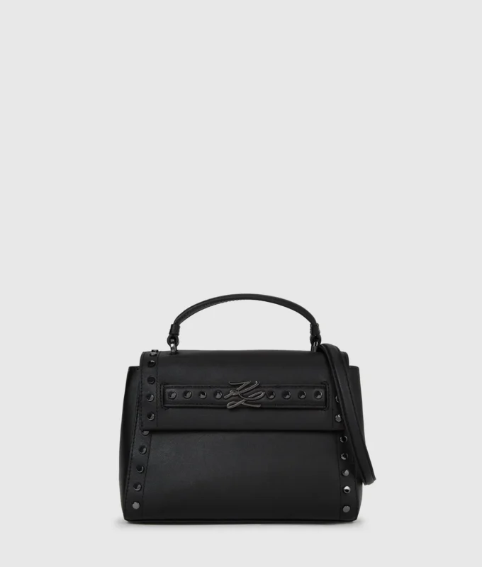 Bolso con asa superior y tachuelas K/Autograph