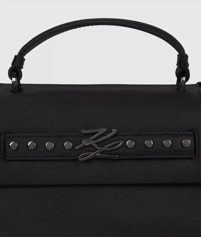 Bolso con asa superior y tachuelas K/Autograph