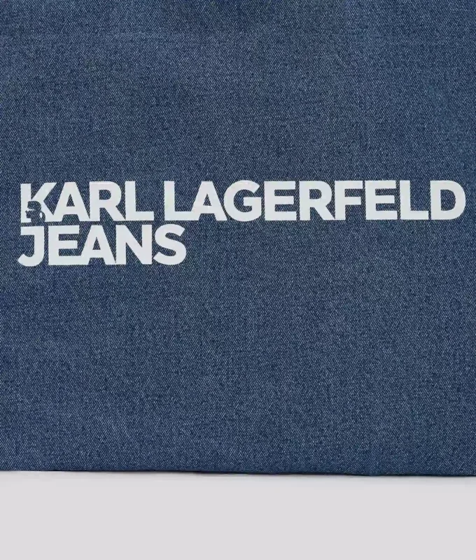 BOLSO DE COMPRAS DENIM CON LOGOTIPO