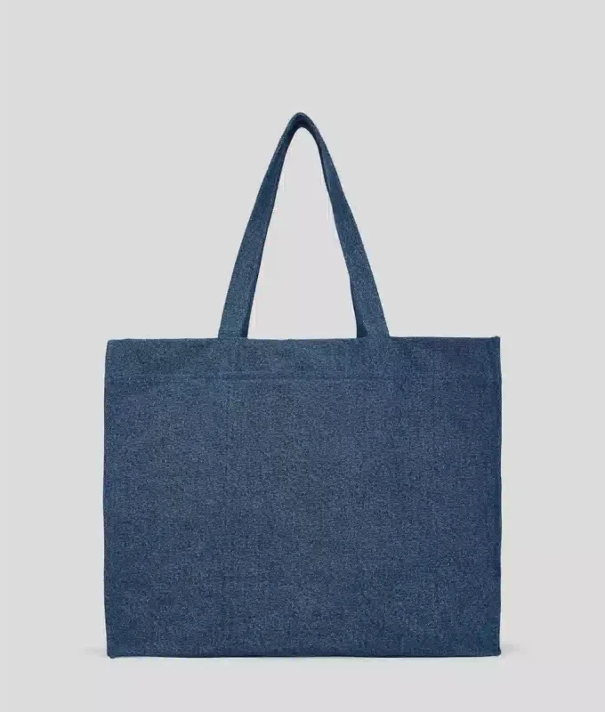 BOLSO DE COMPRAS DENIM CON LOGOTIPO