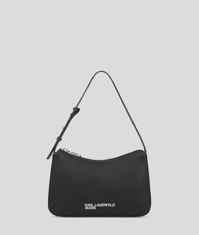 BOLSO DE HOMBRO CON LOGOTIPO METÁLICO