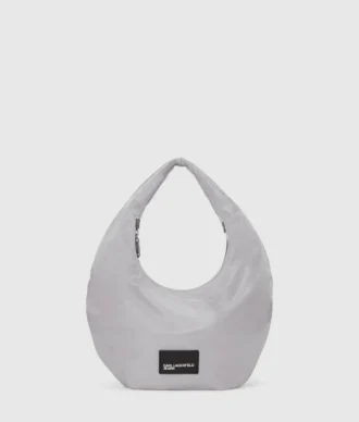 Bolso de hombro metálico de nailon