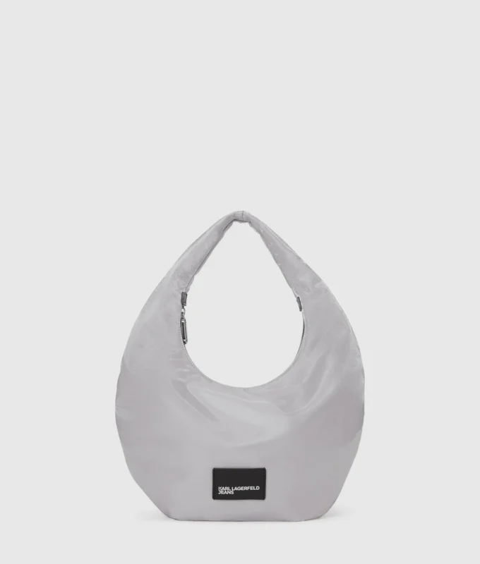 Bolso de hombro metálico de nailon