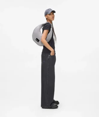 Bolso de hombro metálico de nailon