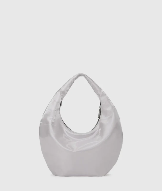 Bolso de hombro metálico de nailon