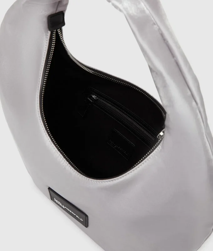 Bolso de hombro metálico de nailon